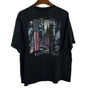 MARC ECKO Cut‎ & Sew Black New York City American Flag T-Shirt Size 3XLT